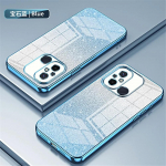 Note11 12pro luksuslik gradiendiga glitterkattega &uuml;mbris Xiaomi Redmi Note 11 12 13 Pro Plus silikoonkattega Note 12S 11S 10S 9S 12C jaoks Redmi Note 9 sinine