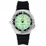 Ratio FreeDiver Versioon 02 Heeliumikindel 1000M Safiirkristall Kvarts Mintroheline Tihvt 1038EF102V-GRN-V02 Meeste Kell