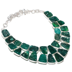 Natural Hememorphite Druzy 925 Sterling Silver Jewelry Necklace 18 h8k29