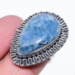 Natural Aquamarine Gemstone Handmade 925 Sterling Silver Ring Size 10 b5j40