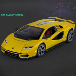 1/24 Lamborghini Countach LPI800-4 sulamist sportautomudel, survevalatud m&auml;nguasjas&otilde;idukid, simulatsiooni heli- ja valguskollektsiooni kaunistus kingitus poisile valge