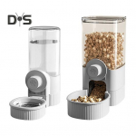 2tk/komplekt rippuv automaatne toiduvee jagaja puur Lemmiklooma s&ouml;&ouml;tja jootja kenneli s&ouml;&ouml;tmisjaam kutsikatele kassidele k&uuml;&uuml;likutuhkur hall