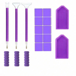 Lilla t&ouml;&ouml;riistakomplekt Teemantmaalimise t&ouml;&ouml;riistade ja teemantmaalimise tarvikute komplekt Rhinestone'i teemantmaalimiseks. 18pcs