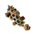 V&auml;ikeloomade n&auml;rimism&auml;nguasi lindpapagoidele N&auml;rimism&auml;nguasi Cornhusk kootud m&auml;nguasi n&auml;rimiseks m&otilde;eldud hammaste lihvimiseks