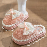 Vibus&otilde;lme puuvillased sussid naiste siseruumides kasutamiseks, talvel sooja isolatsiooniga, paksu tallaga, libisemisvastased pl&uuml;&uuml;ssussid 40-41 lilla