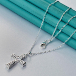 URMYLADY 925 Sterling Silver Cross Love 16-30 tolli ripats kaelakee naistele pulma moe ehted 40cm