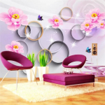 Lilled Tapeet Moodne Minimalistlik Stereo Roosiviinapuu Elutuba Magamistuba TV Taust Seinamaalingud 200 cm(W) x 140 cm(H)