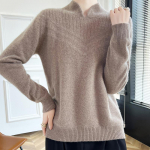 Naiste ka&scaron;miirist sviiter Qinghe ka&scaron;miir 30% ka&scaron;miir 70% vill s&uuml;gis-talvine ka&scaron;miir pullover pehme ja soe L pruun