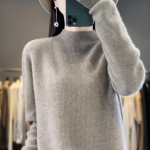 Naiste ka&scaron;miirist sviiter Qinghe ka&scaron;miir 30% ka&scaron;miir 70% vill s&uuml;gis-talvine ka&scaron;miir pullover pehme ja soe L pruun