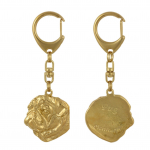 Pug I - Gilded key ring with dog in gift box, handbag decoration, luxury accessory by Art-Dog brand