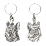 French Bulldog, Frenchie II - Silver-plated pendant with a dog in a decorative box, handbag decoration, backpack pendant by Art-Dog brand