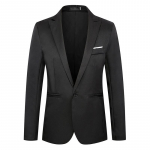 S&uuml;gisene Slim Fit meeste &uuml;likond pikkade varrukatega &uuml;hev&auml;rviline mittetriikitav kortsudevastane vabaaja &uuml;likond Mitmek&uuml;lgne meeste &uuml;likond L must