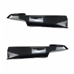 1 paar l&auml;ikivat musta/s&uuml;sinikkiust v&auml;limusega auto esikaitseraua huulel&otilde;hkuja Canards Spoiler sobib BMW 3. seeria F30 F31 M Sport 2012-2019 jaoks