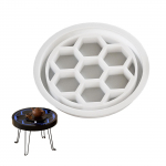 Loomingulise disainiga suur &uuml;mmargune silikoonvormitarvik kristall-epoks&uuml;vaigust lauaplaatidele k&auml;rgstruktuuri ja j&otilde;emustriga 1