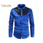 Kevad S&uuml;gis Meeste S&auml;rk Litritega Sile Pind &Uuml;herealine Lapit&ouml;&ouml; Allap&ouml;&ouml;ratud Krae Kampsun Pikkade Varrukatega Cosplay Klubi Tantsupidu Top M kollane