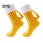 1 paar &otilde;llekruusi sokid paksud pl&uuml;&uuml;sist silmkoelised talvep&otilde;randa sokid keskmise toruga Hoida soojas libisemisvastased karnevalipuhkuse &otilde;llefestivali sokid kollane