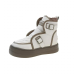 mood Veekindlad paksu tallaga lumesaapad Naiste talvised pl&uuml;&uuml;sis paksendatud mood libisemisvastased puuvillased kingad reisi vaba aja jalatsid pehmed 2024 35 valge