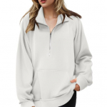 Naiste s&uuml;gistalvine dressipluus rev t&otilde;mblukk, pool plokk, pikkade varrukatega esitasku, pullover Topid &uuml;hev&auml;rvilised lahtise vormiga sportlik dressipluus XL must