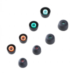 Silikoonist k&otilde;rvaotsad juhtmevabade k&otilde;rvaklappide &uuml;mbris Sony WF-1000XM5 kaelale kinnitatavatele k&otilde;rvaklappidele, libisemisvastased k&otilde;rvaklapid, v&auml;ltige mahakukkumist must