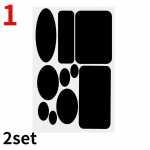 2 komplekti isekleepuvad mustad plaastrid sulejopede jaoks p&uuml;ksid T-s&auml;rk riided parandus pestavad plaastrid vihmamantel Vihmavarju riidest telgi kleebised 1 must