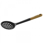 &Eacute;cumoire - STAUB - 31 cm - Silicone Noir - Bois d'Acacia - Resistant &agrave; la chaleur 220&deg;C