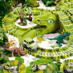 Ehitusm&auml;ng DINOTRACKS - Modulaarne autorada dinosaurustega - 240 osa