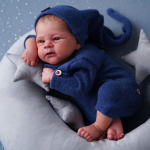 46 cm Tumeda nahaga ELIJAH Reborn Dolls K&auml;sitsi valmistatud juurtega juuste simulatsioon Baby Doll P&auml;ris nagu pehmest riidest keha Vasts&uuml;ndinud nukud lastele Haridusm&auml;nguasi j&otilde;ulukink cloth body