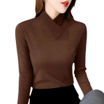 Naiste alumised topid, poolk&otilde;rge kraega, pikkade varrukatega, &otilde;huke, pehme veniv pullover L valge