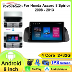 Honda Accord 8 Europe Spirior 2008 - 2013 jaoks Android 13 Autoraadio Auto Multimeedia DSP GPS Carplay Stereo 5GWIFI 4 core 1GB+32GB carplay
