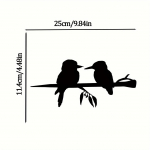 Kaks lindu oksal rauast kunsti siluett &ndash; metallist seinakunst kodu vapustava kuju vaia kaunistamiseks ja majapidamiskingitusteks helehall v&auml;rv