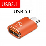 Pffee 10Gbps USB3.1 kiire OTG-adapter USB-C-pistik 6A kiirlaadimisadapteri kaabel telefoni kettapistiku jaoturi jaoks m&auml;ngupuldi klaviatuuri hiir