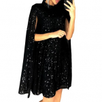 Daami litritega kleit, aluskrae, varrukateta l&otilde;hikuta disain, s&auml;delev kokteilipeokleit Naiste pidulik pidulik minikleit Kuulsuste &otilde;htukleit S h&otilde;be