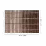 4 tk naturaalsest bambusest lauaalus, Jaapani stiilis teematid, kuumakindlad aluste s&ouml;&ouml;gilaua kaunistused 46x30x0.2cm tume khaki v&auml;rv