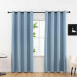 1 tk Moodsad 100% pimendavad kardinad &ouml;&ouml;sidega, pehme kangas ja &uuml;hev&auml;rviline kardin, kardinad elutuppa, magamistuppa 132X274CM 1PC&Grommet Top taevasinine v&auml;rv