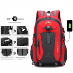 Meeste veekindel matka- ja v&auml;li spordiseljakott reisimiseks ja telkimiseks 40L upgraded waist protector punane