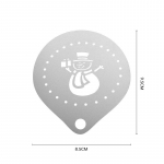 J&otilde;ulukoogi kaunistus&scaron;abloon vaht Latte Art &scaron;abloonid &scaron;abloonid vormipulber &scaron;abloon DIY k&uuml;psetuskunst vorm korduvkasutatav Barista