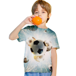 Lasteriided Poiste Ts&auml;rk l&uuml;hikeste varrukatega 3D Jalgpalliprint Laste Suveriided Aktiivne Stiilne &Uuml;markaelus Poiste T&uuml;drukute riided Topid 100