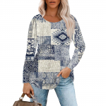 Pikkade varrukatega s&auml;rgid naiste topid Riietavad vabaaja pluusid, plisseeritud kaelusega tuunikatopsid L sinine