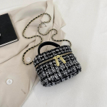 Elegantne naiste kott tviidist v&auml;ike ketiga kott trendikas mitmek&uuml;lgne &uuml;he &otilde;lakotiga villane crossbody kott mood kevad uus