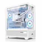 Piiri&uuml;lene M&auml;ngimine E-ATX L&auml;bipaistev Klaas Vesijahutusega Arvuti Korpuse desktop gaming valge