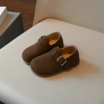 Laste Nahast Kingad Retro Mitmek&uuml;lgsed T&uuml;drukute Lamedad Kingad &Uuml;hev&auml;rvilised Laste Mood Poiste Vabaaja Kingad Pehme Tald Lihtne Libisemisvastane 21 pruun