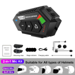 BT12 Pro 2000mah Mootorratta Bluetooth Kiivri Peakomplekt Juhtmevaba K&auml;ed-vabad K&otilde;ne Stereo Veekindel Muusikapleier Moto K&otilde;rvaklappide jaoks black