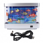 V&otilde;lts Akvaariumi Lamp Mini Dekoratiivne Troopiline Kala Kunstlik Akvaarium &Ouml;&ouml;valgus Liikuvate Kaladega