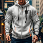 Meeste sportlik vabaaja kapuuts, kardigan, lukuga, mitme taskuga kapuuts M