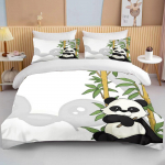 10 suurust CutePanda Voodipesu 3-osaline komplekt king size kaheinimesevoodi voodipesukomplekt mikrofiiber v&otilde;i pol&uuml;ester tekikotikomplekt magamistoa voodikomplekt EU single(135x200cm)