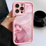Moodne marmorimustriga pehme p&otilde;rutuskindel telefoni&uuml;mbris iPhone 16 Pro Max 15 Pro 14 Plus 13 12 11 XR XS 8 7 jaoks, l&auml;&auml;tsekaitsega matt TPU tagakaas iPhone 16 roheline