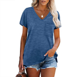 YYFS naistemood vabaaja suve kevade &uuml;hev&auml;rvilise tr&uuml;kiga l&uuml;hikeste varrukatega V-kaelusega pluusid ja s&auml;rgid S