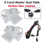 12V universaalne 2 istekohta 4 padjandit 6 taseme &uuml;mmargune l&uuml;liti s&uuml;sinikkiust auto soojendus soojendus istmepadjad Talvisoojemad istmekatted