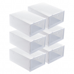 6 tk kingade hoiukarp, suur valge paksendatud l&auml;bipaistev klapiga kingakarp kodu jaoks