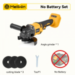 MELLWIN 125mm M14 Harjadeta Elektriline Nurklihvmasin Juhtmeta Poleerimismasin Puidut&ouml;&ouml;tlemise L&otilde;ikur T&ouml;&ouml;riist 18V Aku jaoks Without Battery
